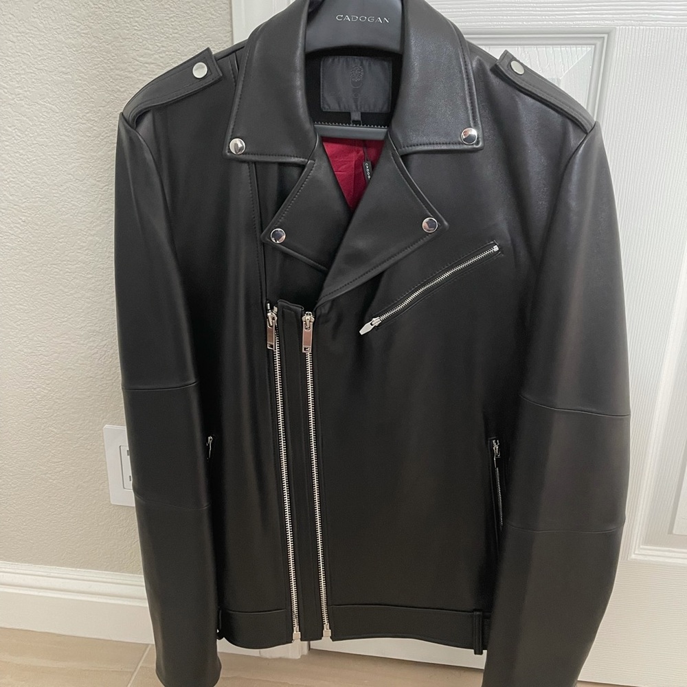 Cadogan Apollo Leather Moto Jacket